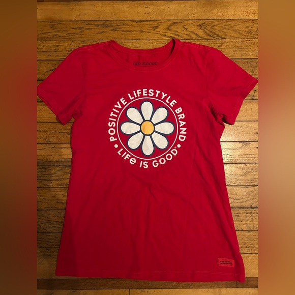 Life Is Good Women's Red Positive Lifestyle Tee - Picture 1 of 3